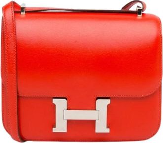 Herm&egrave;s Pre-owned Constance 18 Schoudertas - Dames - Vintage Schoudertas - Rood - ONE Size - Leer - Vintage