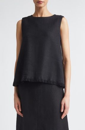 Max Mara Anika Sleeveless Top in Black at Nordstrom, Size 14