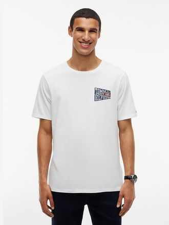 Tommy Hilfiger Mens Varsity Flag Logo T-Shirt - White - XXL