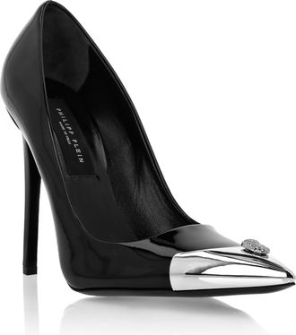 Philipp Plein Patent Leather Decollete Hi-Heels Skull