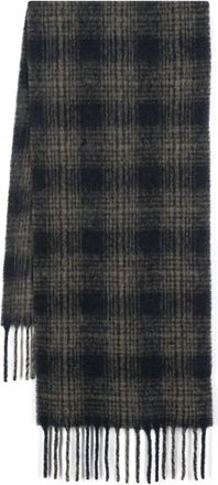 A.P.C. checked scarf - men - Polyamide/Alpaca - One Size - Green