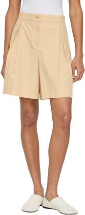 Lafayette 148 New York Jane Pleated Wide Leg Shorts in Halo Yellow at Nordstrom, Size X-Small