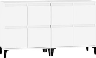 vidaXL Sideboards 2 pcs White 60x35x70 cm Engineered Wood Vidaxl