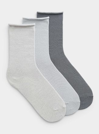 LEMON Womens Ultra-soft monochrome socks 3-pack