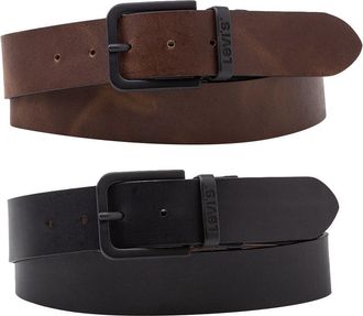 Levi's Lederg&uuml;rtel LEVIS CORE METAL WENDEG&Uuml;RTEL, Damen, Gr. 11,5, braun (schwarz, braun), Leder, unifarben, G&uuml;rtel Lederg&uuml;rtel, Reversible Core Metal Belt
