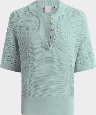 Varley Callie Open-Knit Top