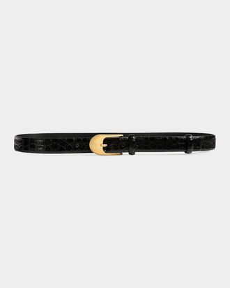 Khaite Dome Embossed Leather Belt