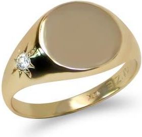 Anzie Aztec 14K Gold & Diamond Engravable Signet Ring in Yellow Gold at Nordstrom, Size 5