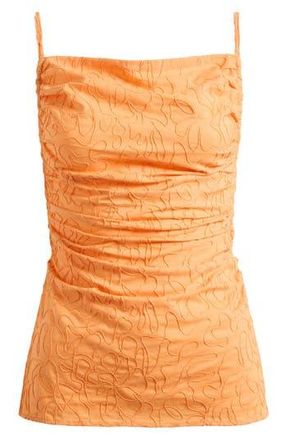 Topshop Embroidered Cotton Blend Camisole in Orange at Nordstrom Rack, Size 6 Us (Fits Like 2-4)
