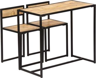 vidaXL Set per Sala da Pranzo 3 pz in Legno Massello di Mango - Vidaxl