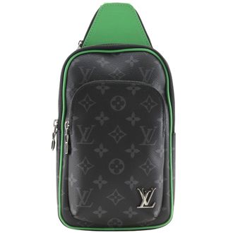 Louis Vuitton Black Green Monogram Eclipse Monogram Eclipse Shoulder Bag Sling Bag (Pre-Owned)