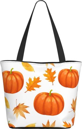 AOOEDM Fall Pumpkin Maple Leaves Ladies Shopping Bag 13x11x7in.The Perfect ValentineS Day Gift.It Is The Best ValentineS Day Gift For Mom, Daughter, Wife,Etc