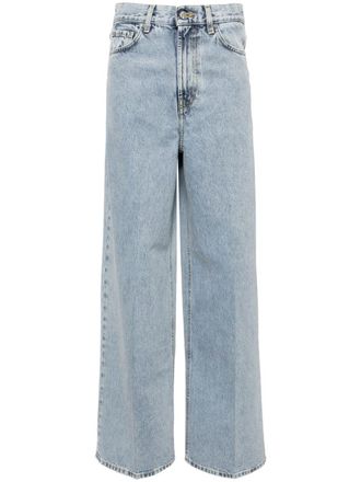 Toteme High waist jeans met wijde pijpen - Blauw