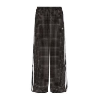 adidas Broeken, Dames, Bruin, L, Polyester, Loose Check Track Pants