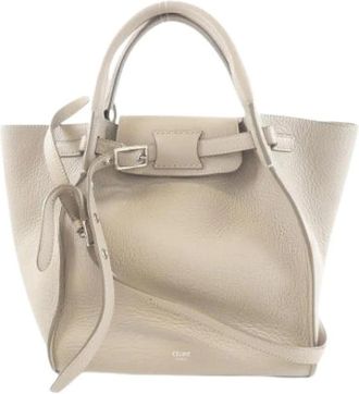 Celine Pre-owned Small Big Bag Calf Handbag - Dames - Vintage Shopper - Beige - ONE Size - Leer - Vintage