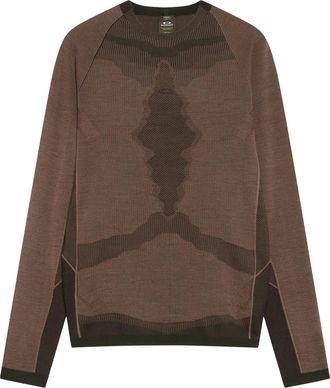Oakley Latitude Veil Knitted Baselaye Geometric Design Sweater