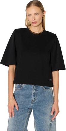 BERENICE Teepad Oversized T-shirt - Dames - T-shirts - Zwart - M - Tops
