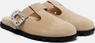 Roger Vivier Slidy Viv embellished suede mules