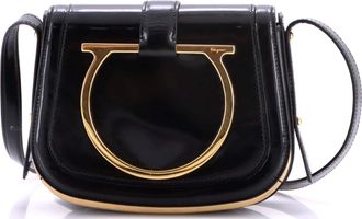 Ferragamo Sabine Shoulder Bag Patent Small