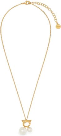 Ferragamo Double Pearl Necklace