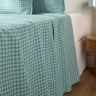 La Redoute Interieurs Onderlaken in gewassen linnen, AC&Eacute;LIE BLEU