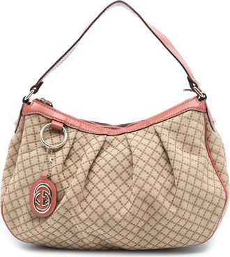 Gucci Pre-owned Womens Diamante Canvas Sukey Shoulder Bag - Tan Textile - One Size