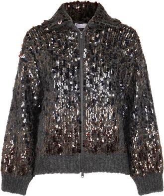 Brunello Cucinelli Sweaters Blacks And Greys-Donna