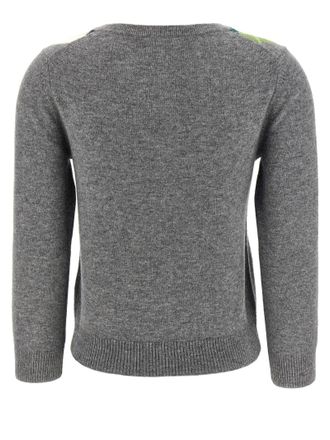 Ganni Argyle-Patterned Cardigan - Grey