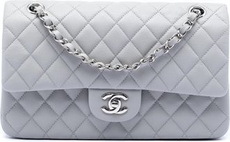 Chanel Medium Grey Classic Caviar Double Flap