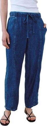 Bella Dahl Seamed Soft Barrel Pant In Horizon Blue