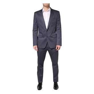 Dolce & Gabbana Single Breasted Suits, male, Blue, Size: 3XL Martini Single Breasted 2 Piece Suit