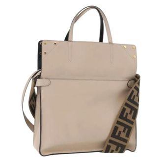 Fendi Pre-owned Vintage Tote Bag - Dames - Pre-owned - Beige - Maat: ONE Size Leer