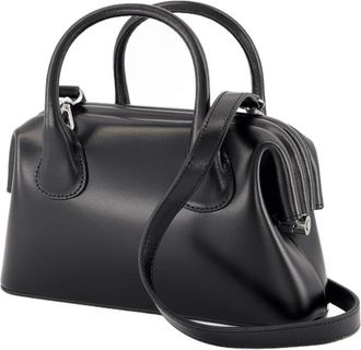 Osoi Womens Boat Mini Purse - Osoi Leather Black Cowhide Bags Handbags-Purses