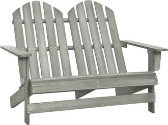 vidaXL Vidaxl - 2-Seater Garden Adirondack Chair Solid Fir Wood Grey