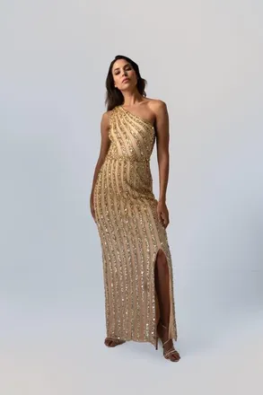 Raishma Oriana Gown in Beige at Nordstrom, Size 16 Uk