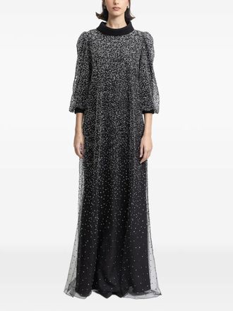 Gemy Maalouf beaded-embellishment maxi dress - Black