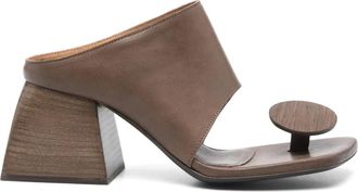 Uma Wang Mules Stone 70mm - Marrone