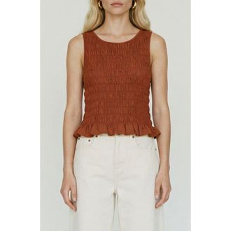 Vero Moda Nori Smocked Sleeveless Top in Andorra at Nordstrom Rack, Size X-Small