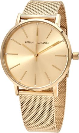 A|X Armani Exchange Quartz Gold Dial Ladies Watch AX5536