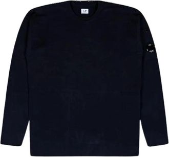 C.P. Company Crewneck Lens Sweater - Heren - Ronde hals truien - Blauw - 2XL - Katoen - Truien & Vesten