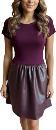 Vava Short Sleeve Dress In Purple