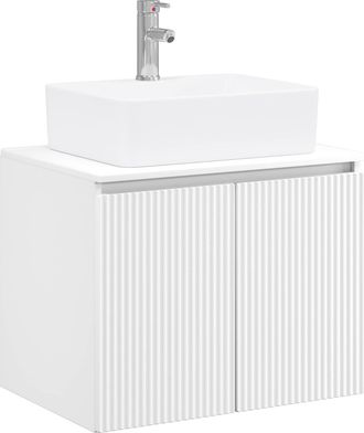 vidaXL Juego De Muebles De Ba&ntilde;o Blanco Madera De Ingenier&iacute;a Vidaxl
