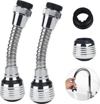 OEM Prolunga Per Rubinetto In 2 Pezzi, Estensore Per Rubinetto, Ugello Per Rubinetto, Rubinetto Girevole A 360&deg;, Risparmio Idrico Per Rubinetto, Per Rubin
