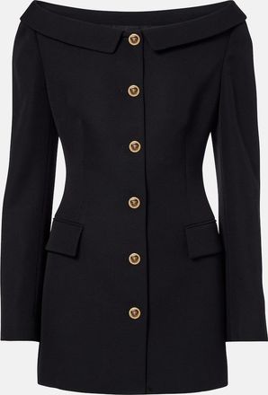 Versace Virgin wool grain de poudre jacket