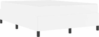 vidaXL Estructura De Cama Con Colch&oacute;n Con Colch&oacute;n Blanco 140 X 190 Cm Vidaxl