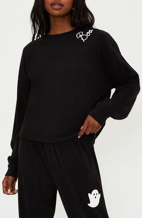 Beach Riot Devyn Oversize Sweatshirt in Boo Black at Nordstrom Rack, Size X-Large
