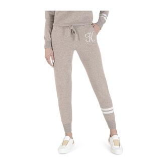Dee Ocleppo Broeken, Dames, Bruin, L, Kasjmier, Cashmere Joggers Initial K