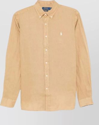 Polo Ralph Lauren tailored linen shirt button down collar