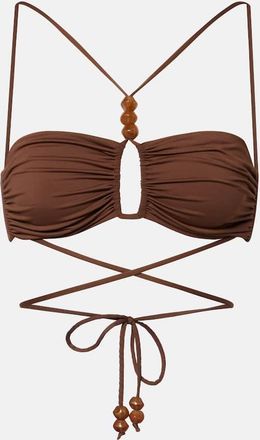 Magda Butrym Top bikini con perline