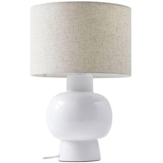 Lindby L&aacute;mpara De Mesa arved En Blanco Textura, Tela, Tejido, Seda - Lindby